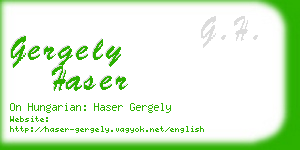 gergely haser business card